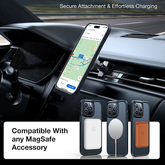 Torras Guardian-mag Back Cover Tempered Glass Magnetic Black (iPhone 15 Pro)