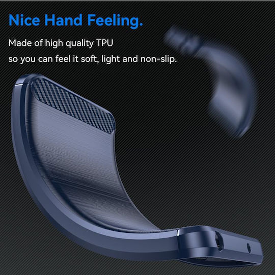 Techsuit Carbon Back Cover Σιλικόνης Μπλε (Oppo Reno12 F, Oppo Reno12 FS)