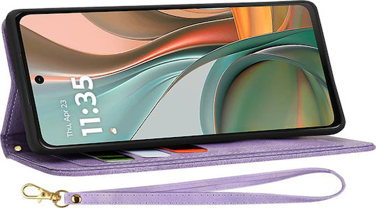 Techsuit Flipcraft Umschlag Rückseite Silikon Lila (Motorola Moto G75)