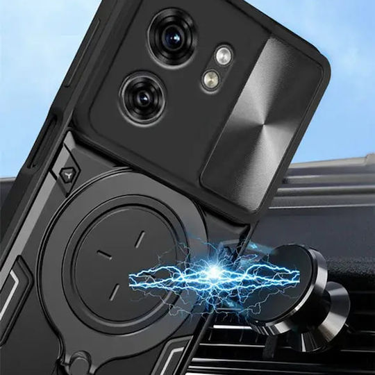 Techsuit Umschlag Rückseite Silikon Schwarz (Motorola Edge 40 Neo - German)