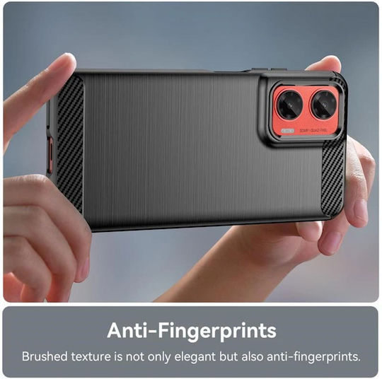 Techsuit Carbon Back Cover Silicone Blue (Moto G35)