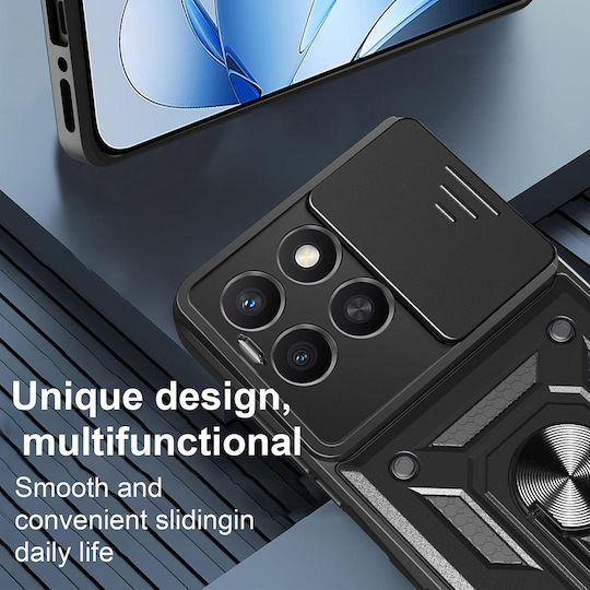 Techsuit Camshield Series Back Cover Σιλικόνης Μαύρο (Honor X6a)
