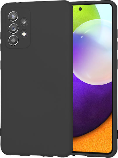 Techsuit Umschlag Rückseite Silikon Schwarz (Galaxy A52 / A52s)