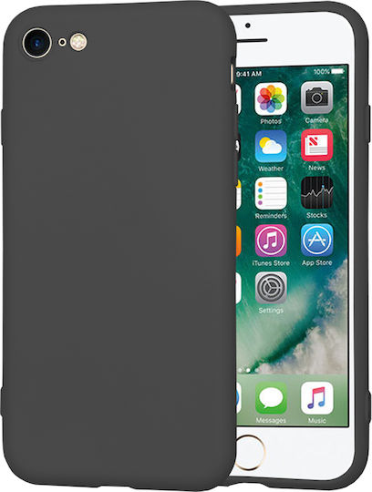 Techsuit Back Cover Σιλικόνης Μαύρο (iPhone 8/7)