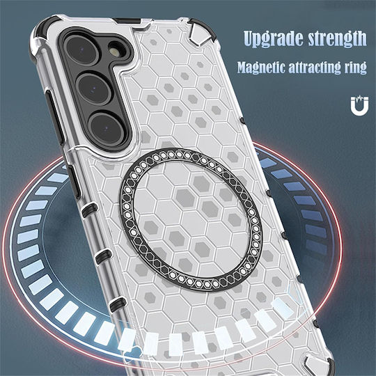 Techsuit Honeycomb Bumper Силикон Бял (Honor Magic6 Lite)