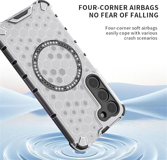 Techsuit Honeycomb Bumper Силикон Бял (Honor Magic6 Lite)