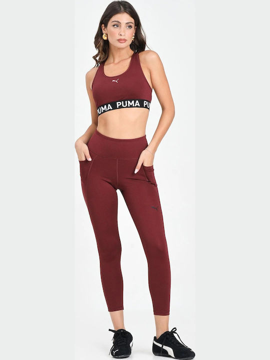 Instruire Colanti de femei Cropped Colanti Burgundy