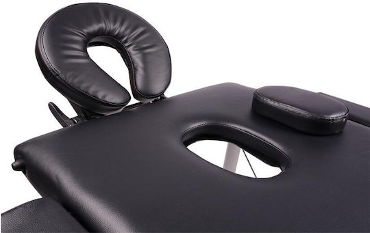 ACP Portable/Folding Black Massage and Physiotherapy Bed 180x62cm