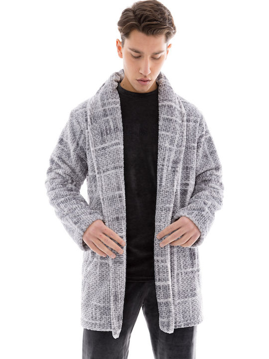 Ulisse Winter Karo Herren-Robe Gray