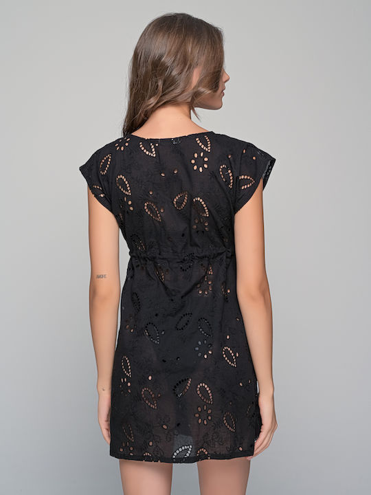 Milena by Paris Damen Kaftan Strand Black