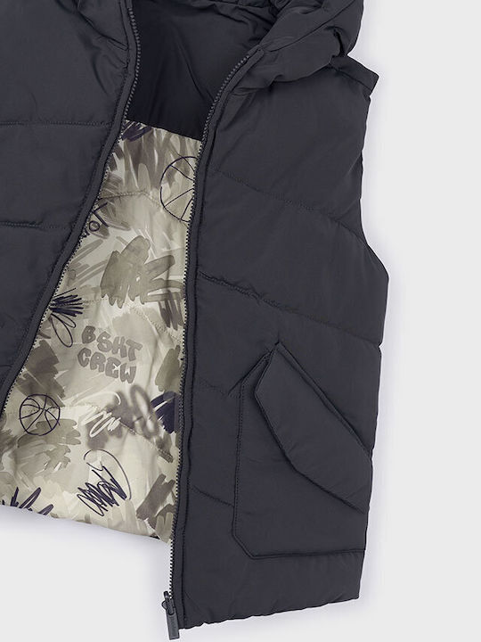 Kinder Freizeitjacke Ärmellos Beidseitig mit Kapuze Blau