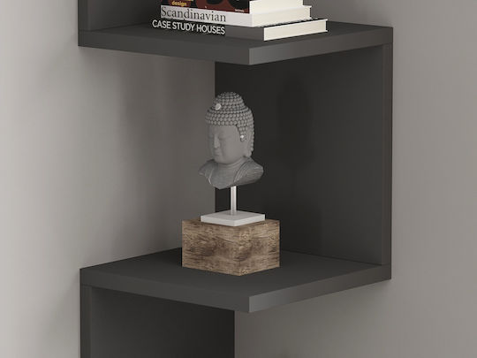 Wandregal Zikzak Anthrazit 105,4x25x25cm