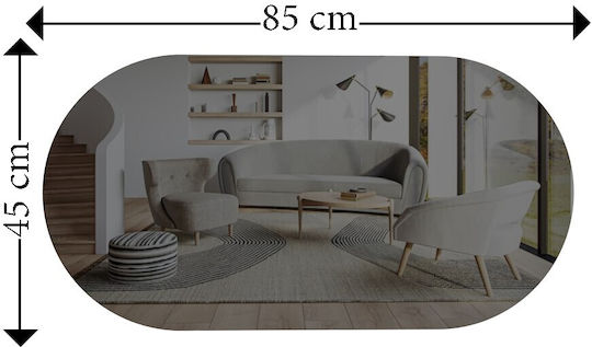 Aithrio Καθρέπτης Ορθογώνιος Γκρι 85x45cm Aithrio Καθρέπτης Ορθογώνιος Γκρι 85x45cm