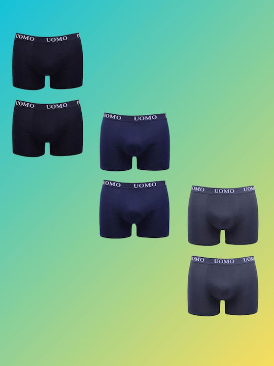 W1012 Ανδρικά Μποξεράκια Πολυχρωμο 6Pack