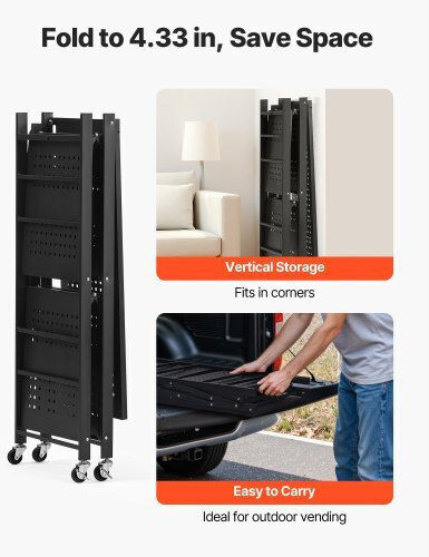 Vevor Troleu De Bucătărie Metalic Cu 3 Locuri Negru 76x33x91cm