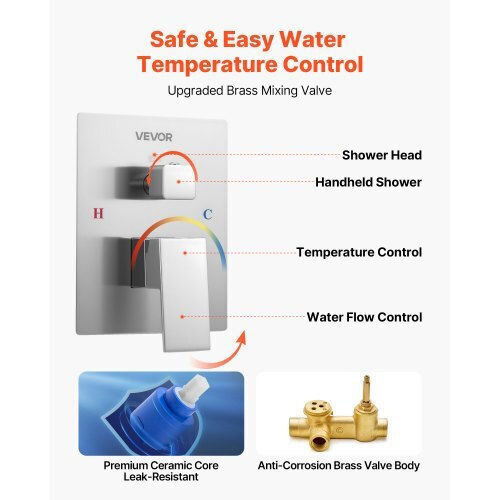 Vevor Handheld Showerhead with Hose