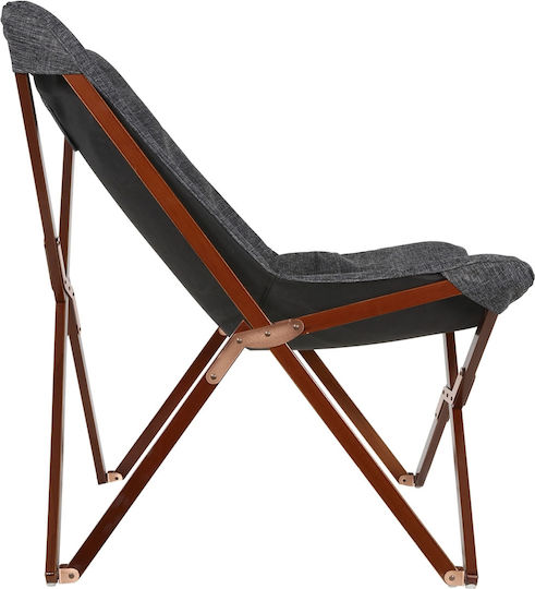 Πολυθρόνα Εξωτερικού Χώρου Ξύλινη Mixed Grey 73x85x95εκ.