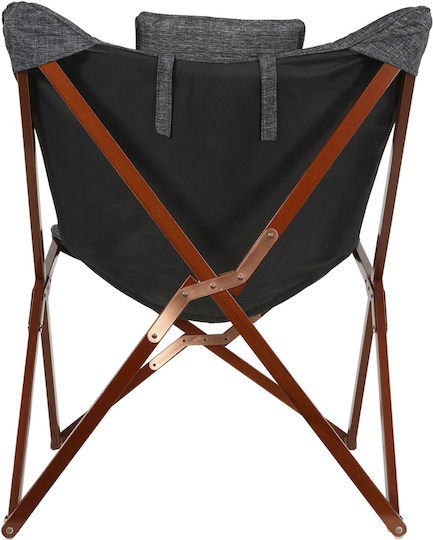 Πολυθρόνα Εξωτερικού Χώρου Ξύλινη Mixed Grey 73x85x95εκ.