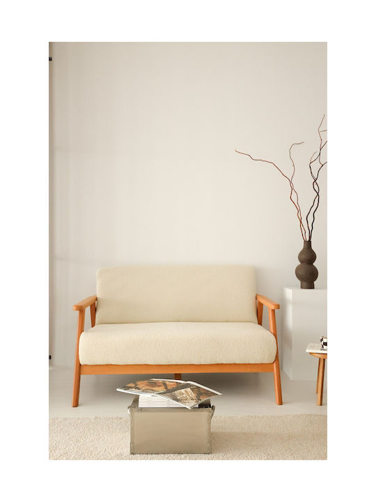 Nika Doppelsitzer Sofa Samt White 133x78x82cm