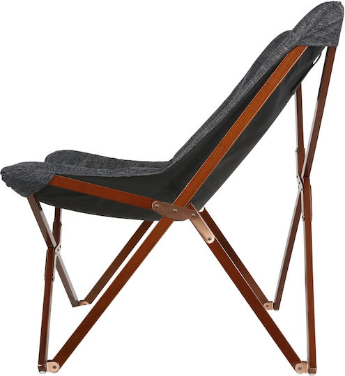 Πολυθρόνα Εξωτερικού Χώρου Ξύλινη Mixed Grey 73x85x95εκ.