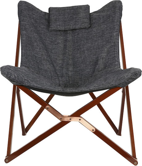 Πολυθρόνα Εξωτερικού Χώρου Ξύλινη Mixed Grey 73x85x95εκ.