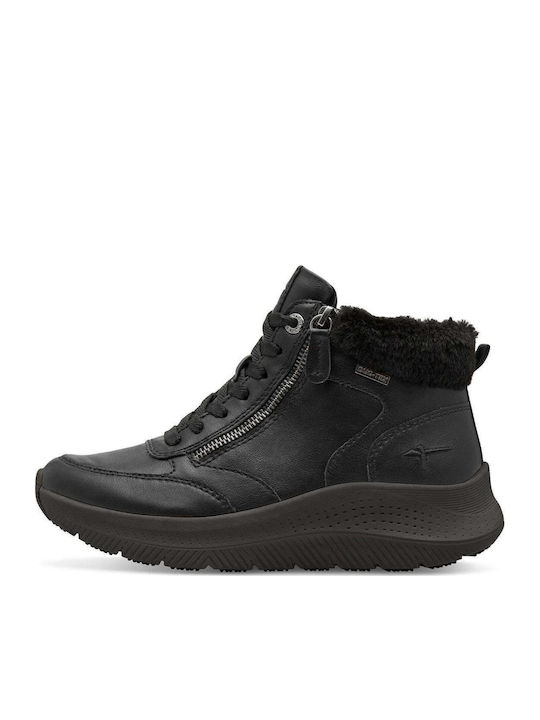 Women's Ankle Boots with Fur Black