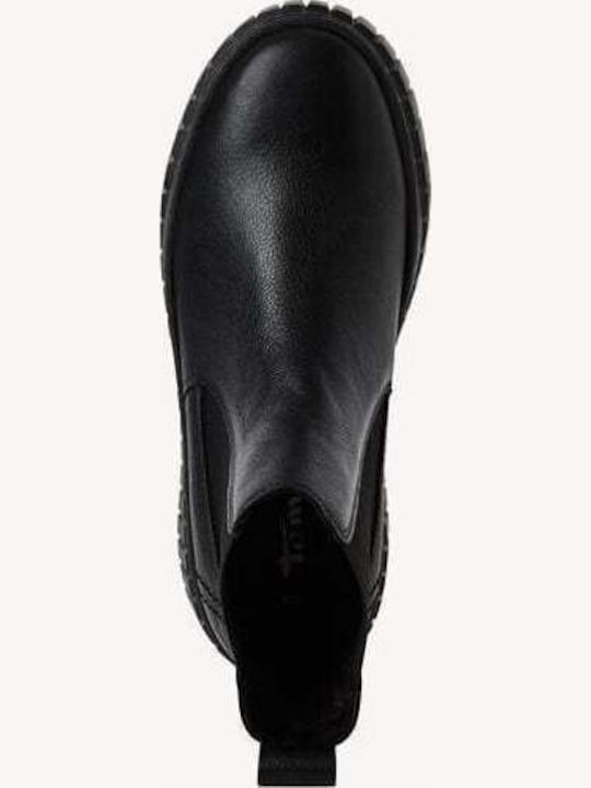 Leder Stiefeletten Damen Schwarz