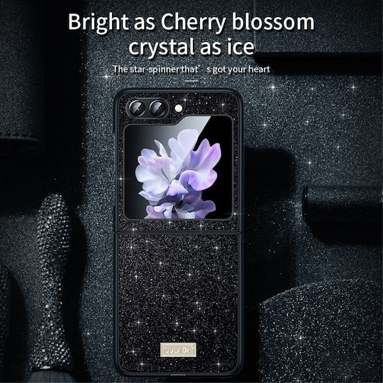 Sulada Umschlag Rückseite Kunststoff Schwarz (Galaxy Z Flip6)