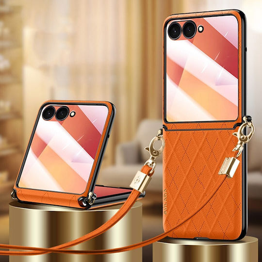 Sulada Umschlag Rückseite Kunststoff Orange (Galaxy Z Flip7)