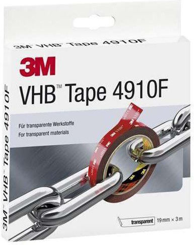 3M VHB 4910 Transparent Self-Adhesive Double-Sided Tape Transparent 19mmx3m 1pcs