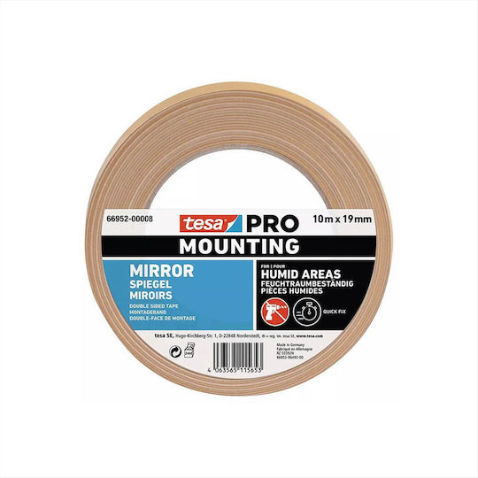 Tesa Mirror Mounting 4952 Self-Adhesive Foam Double-Sided Tape White 19mmx10m 1pcs