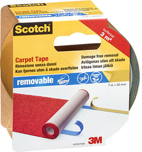 Scotch Scotch Carpet Self-Adhesive Double-Sided Tape Gray 50mmx7m 1pcs