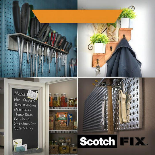 Scotch Самозалепваща Двустранна лента Бяла 19ммx5м 1бр