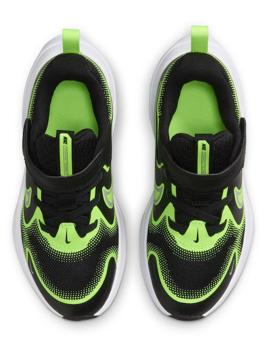Cosmic Runner Kids Sports Shoes Running with Hoop & Loop Closure Black