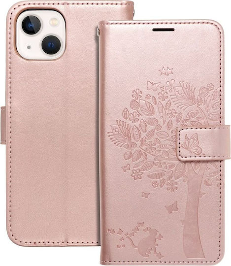 Forcell Mezzo Brieftasche Synthetisches Leder Tree Rose Gold (iPhone 13)