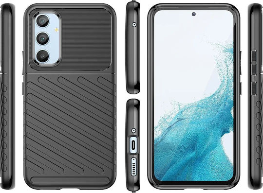 Hurtel Thunder Back Cover Σιλικόνης Μαύρο (Moto G62 5G)