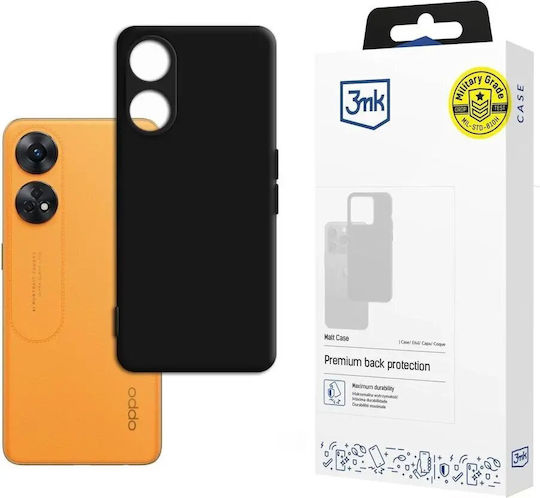 3MK Reno Back Cover Σιλικόνης 1.2mm Μαύρο (Oppo Reno8 T)