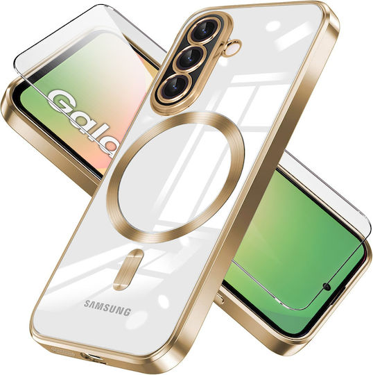 Θήκη Samsung Galaxy A56 5g Electro Magsafe Χρυσή + Γυαλί Οθόνη