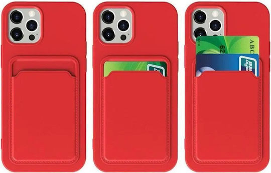 Card Задна корица Силикон Червен (Galaxy S21 Ultra 5G)