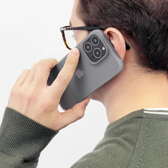 Kingxbar Plain Back Cover Silicone Gray (iPhone 13 Pro Max)