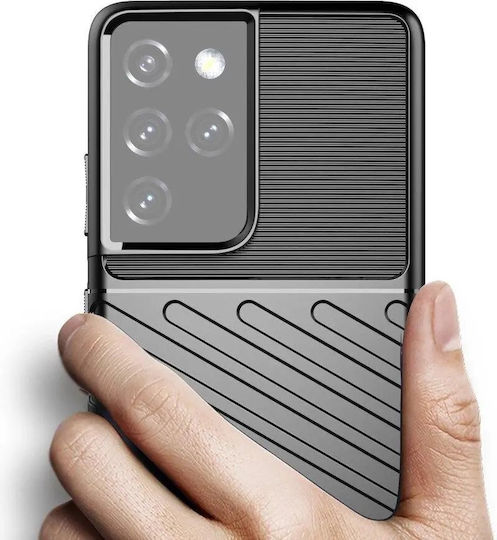 Hurtel Thunder Umschlag Rückseite Silikon Blau (Galaxy S22 Ultra 5G)