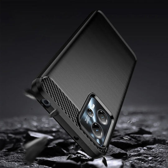 Hurtel Carbon Back Cover Σιλικόνης Μαύρο (Moto G13)