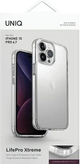 Uniq Lifepro Xtreme Umschlag Rückseite Silikon Transparent (iPhone 15 Pro Max)