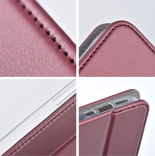 smart magneto Книга Текстил / Пластмаса Бордо (Redmi 13C 4G / Poco C65 4G)
