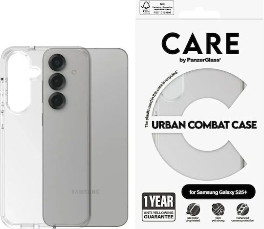 CARE by PanzerGlass Flagship Urban Combat Back Cover Silicone / Plastic Transparent (Galaxy S25+)