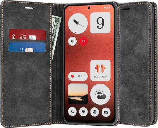 Techsuit Back Cover Σιλικόνης / Δερματίνης Μαύρο (Nothing CMF Phone 1)
