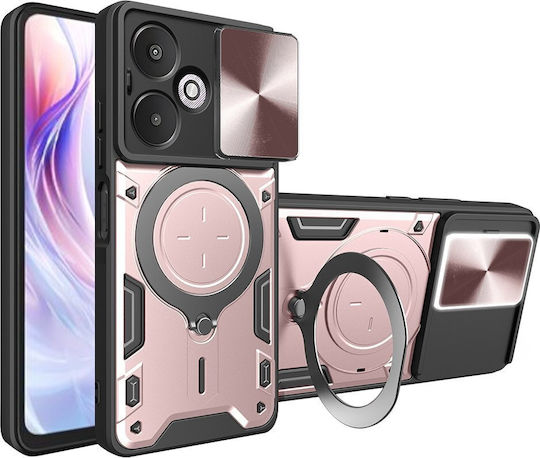 Techsuit Umschlag Rückseite Silikon Rose Gold (Xiaomi Redmi 13C, Poco M6)