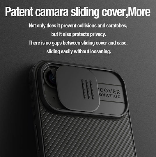 Nillkin Camshield Pro Magnetic Back Cover Σιλικόνης Μαύρο (iPhone 15)
