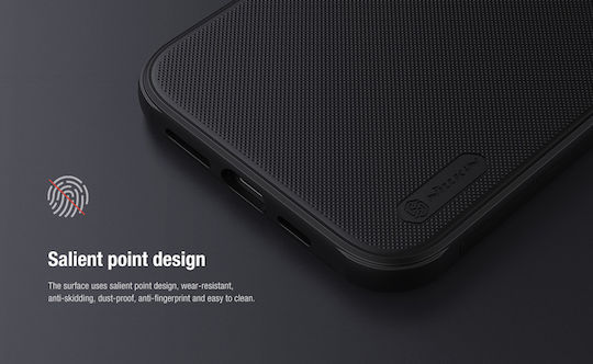 Nillkin Super Frosted Shield Back Cover Silicon Negru (iPhone 12 mini)