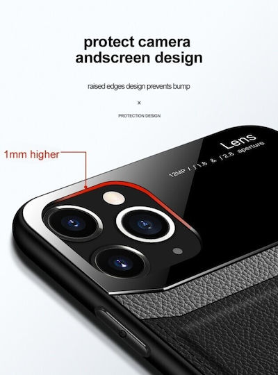 Bodycell Plexiglass Задна корица Пластмаса Черен (iPhone 12 / 12 Pro)
